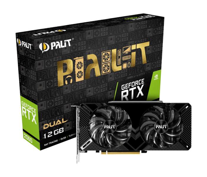 Palit, Dual, Nvidia GeForce RTX2060 12GB GDDR6, Graphic Card